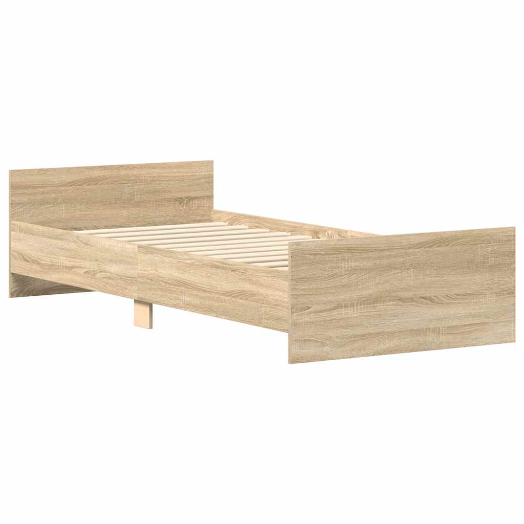 Giroletto senza Materasso Rovere Sonoma 90x200 cm in Truciolato | homemem39