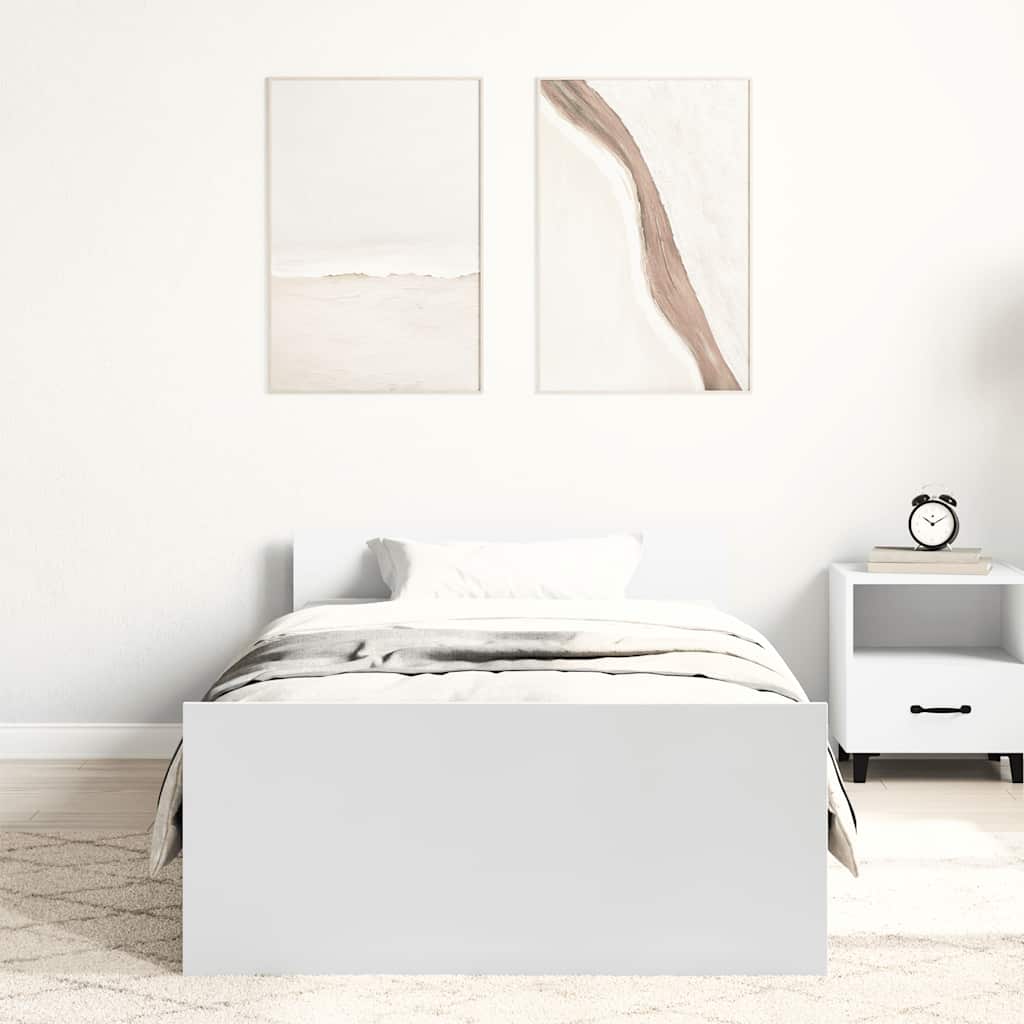 Giroletto Bianco 90x190 cm in Legno Multistrato | homemem39