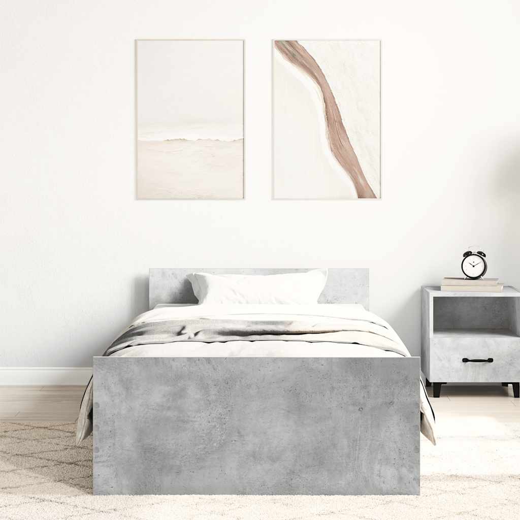 Giroletto Grigio Cemento 90x190 cm in Legno Multistrato | homemem39