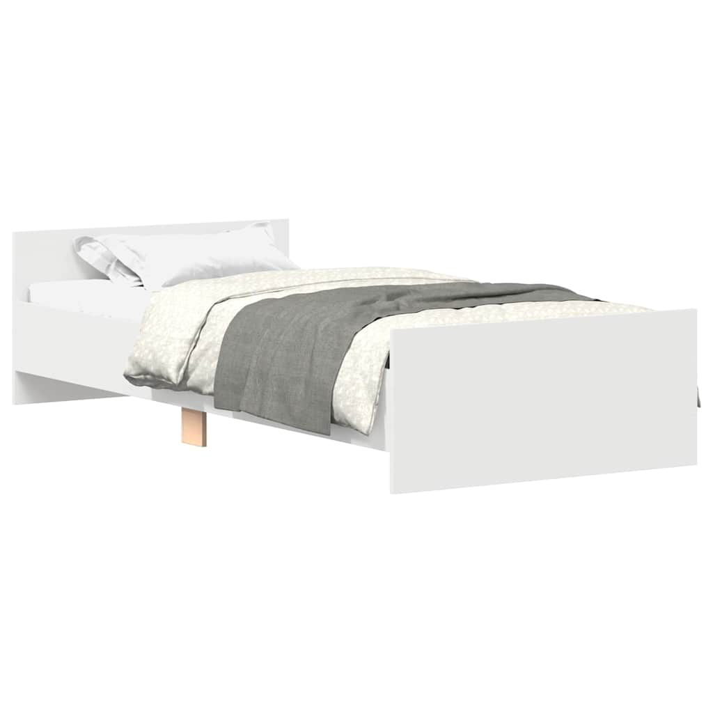 Giroletto Bianco 75x190 cm Small Single in Legno Multistrato | homemem39