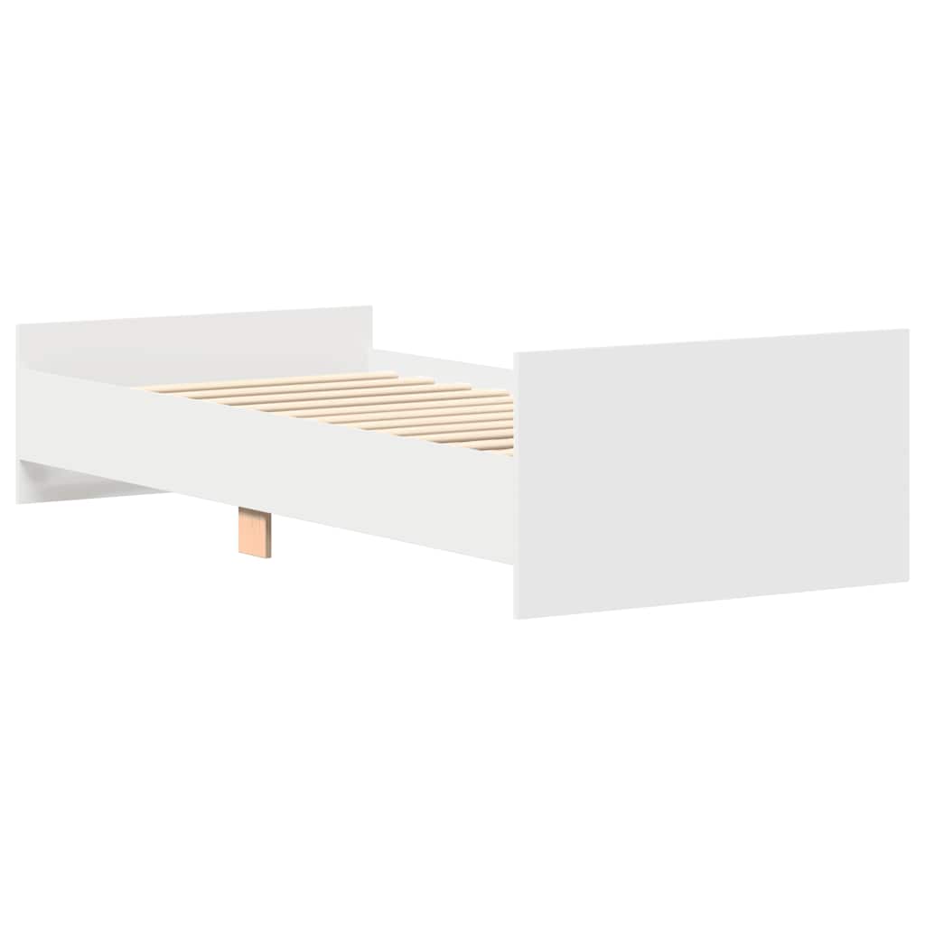 Giroletto Bianco 75x190 cm Small Single in Legno Multistrato - homemem39