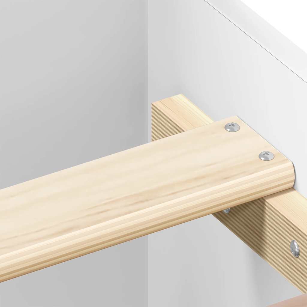 Giroletto Bianco 75x190 cm Small Single in Legno Multistrato - homemem39