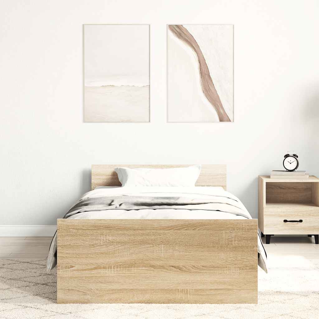 Giroletto senza Materasso Rovere Sonoma 75x190 cm in Truciolato | homemem39