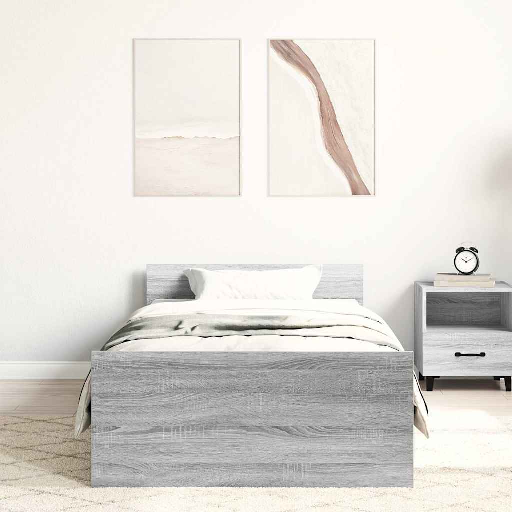 Giroletto Grigio Sonoma 75x190cm Small Single Legno Multistrato | homemem39