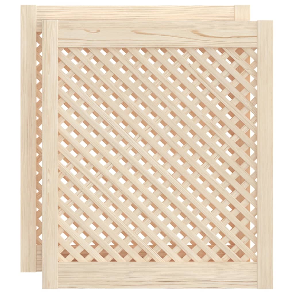 Ante con Design a Reticolo 2 pz 59,5x69 cm in Legno di Pino - homemem39