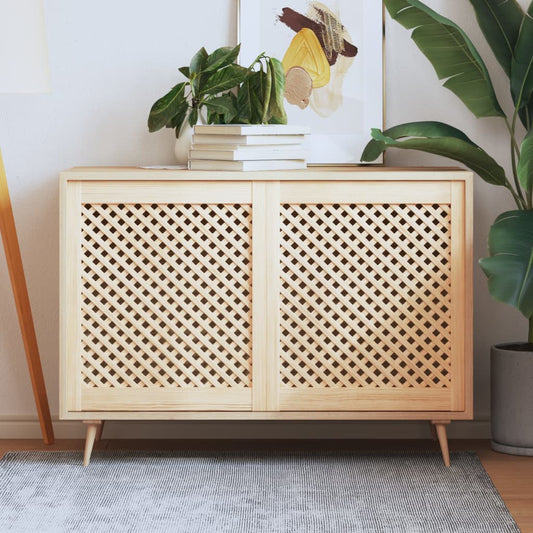 Ante con Design a Reticolo 2 pz 59,5x69 cm in Legno di Pino - homemem39