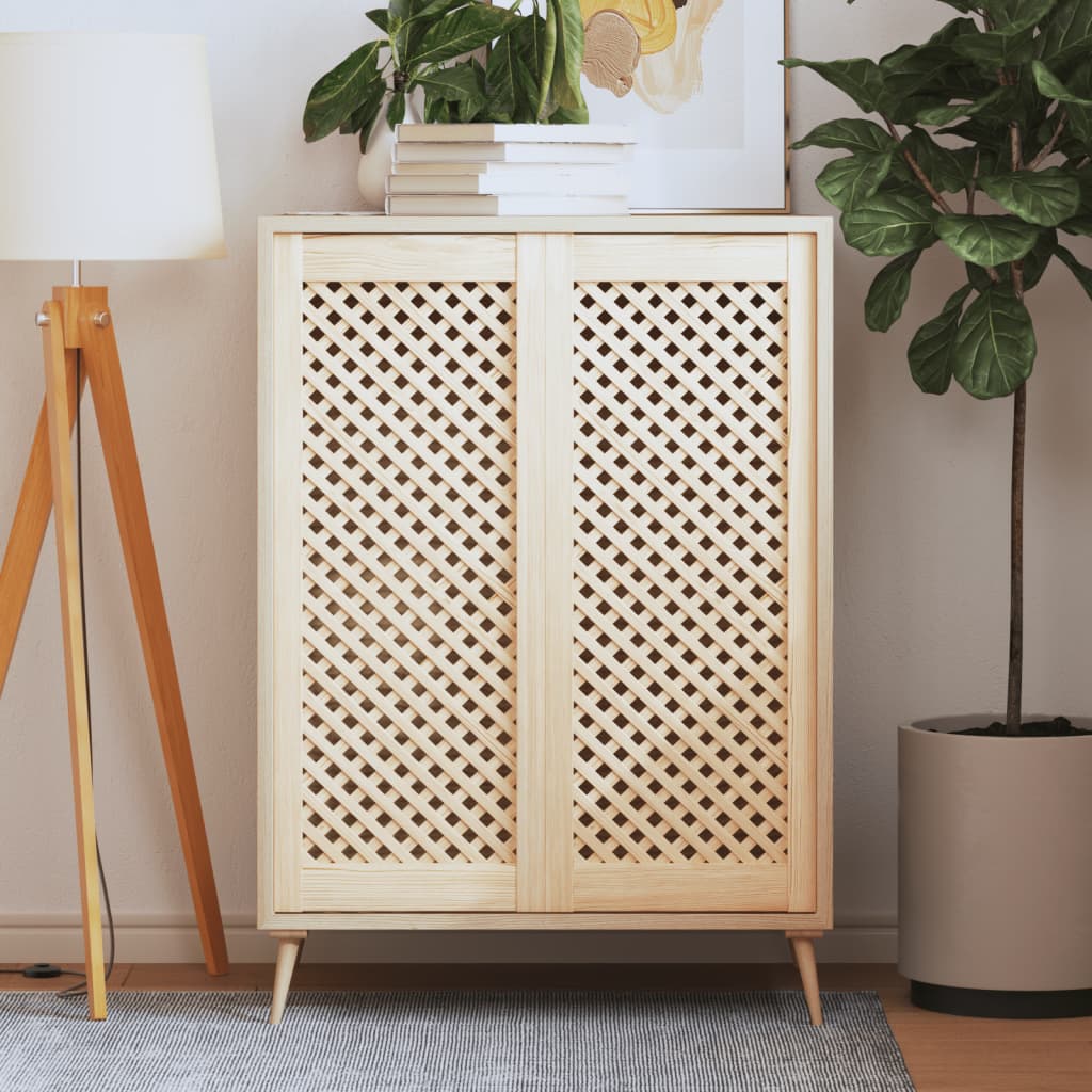 Ante con Design a Reticolo 2 pz 39,5x99 cm in Legno di Pino | homemem39