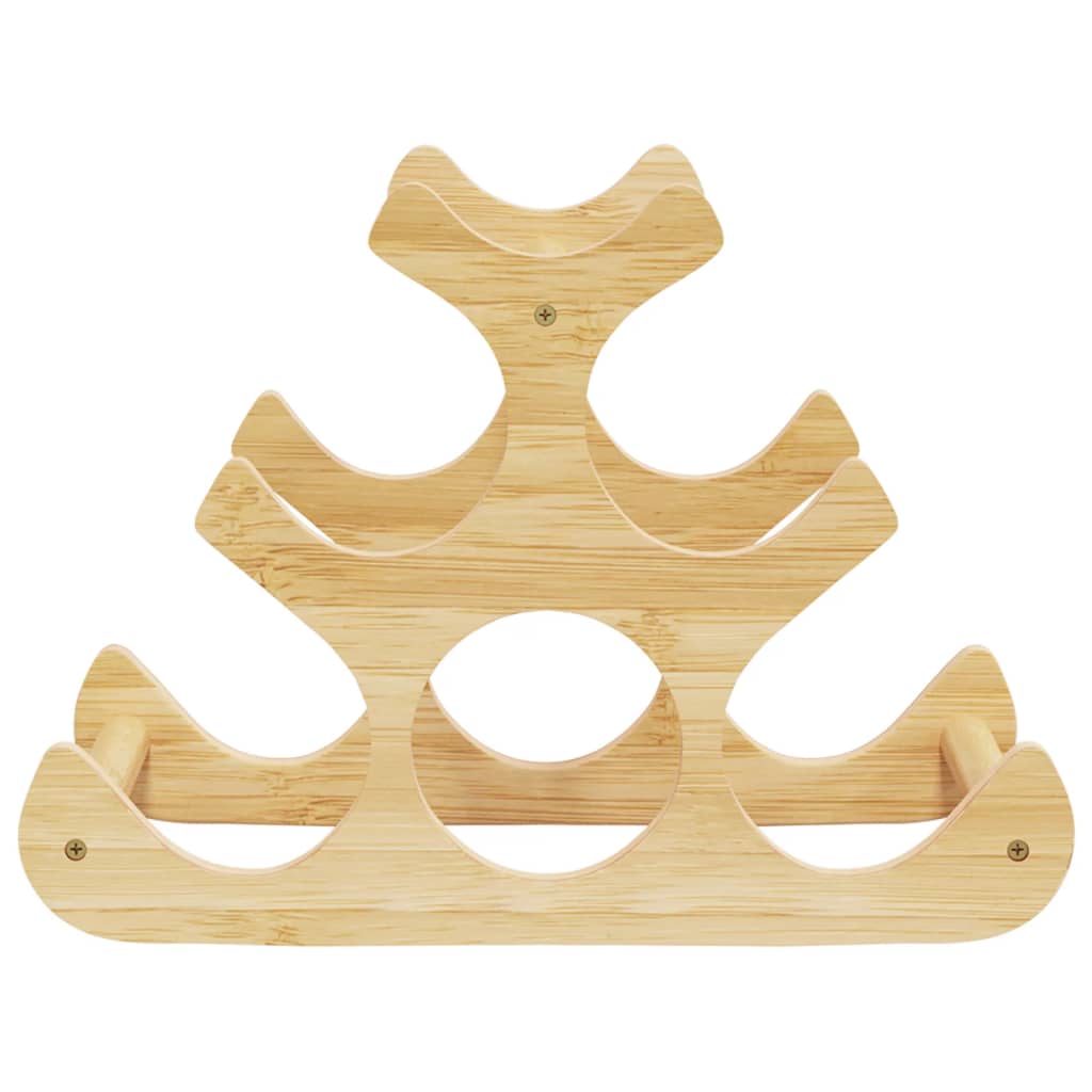 Portabottiglie di Vino per 6 Bottiglie 35x18x25,5 cm in Bambù - homemem39