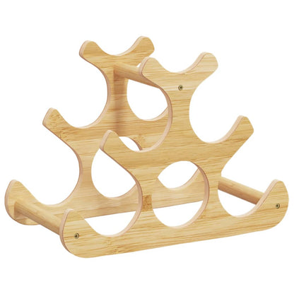 Portabottiglie di Vino per 6 Bottiglie 35x18x25,5 cm in Bambù - homemem39