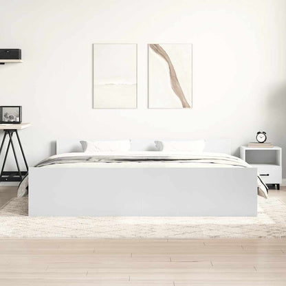 Giroletto con Testiera e Pediera Bianco 200x200 cm | homemem39