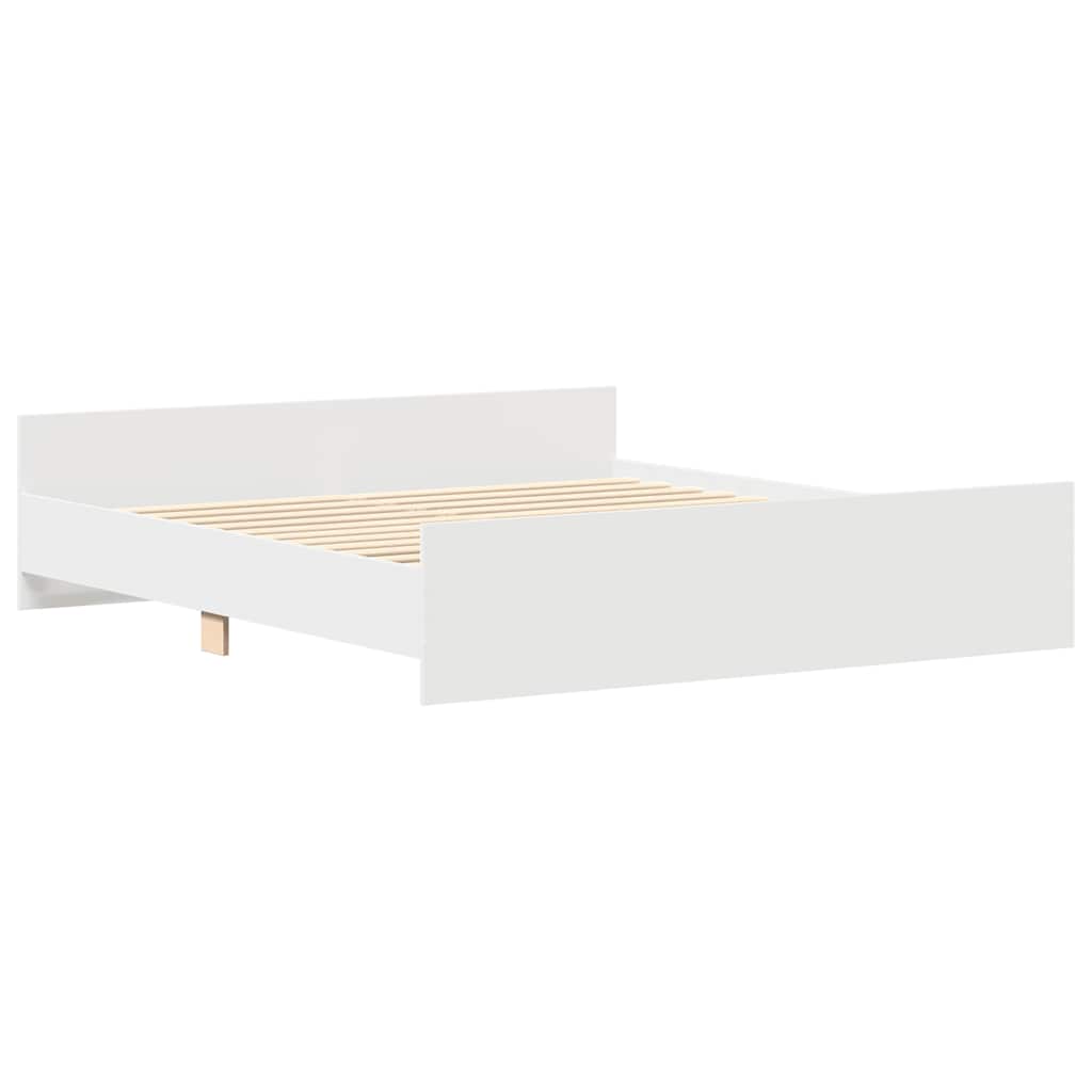 Giroletto con Testiera e Pediera Bianco 200x200 cm | homemem39