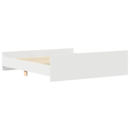 Giroletto con Testiera e Pediera Bianco 200x200 cm | homemem39