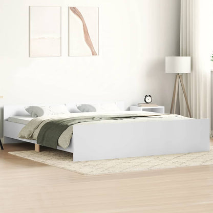 Giroletto con Testiera e Pediera Bianco 200x200 cm | homemem39