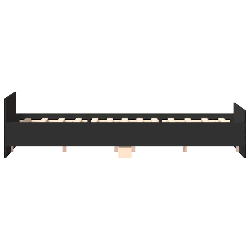 Giroletto con Testiera e Pediera Nero 200x200 cm | homemem39