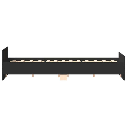Giroletto con Testiera e Pediera Nero 200x200 cm | homemem39