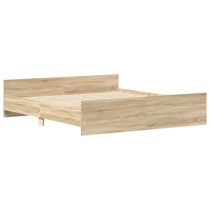 Giroletto con Testiera e Pediera Rovere Sonoma 200x200 cm | homemem39