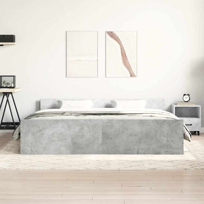 Giroletto con Testiera e Pediera Grigio Cemento 200x200 cm | homemem39