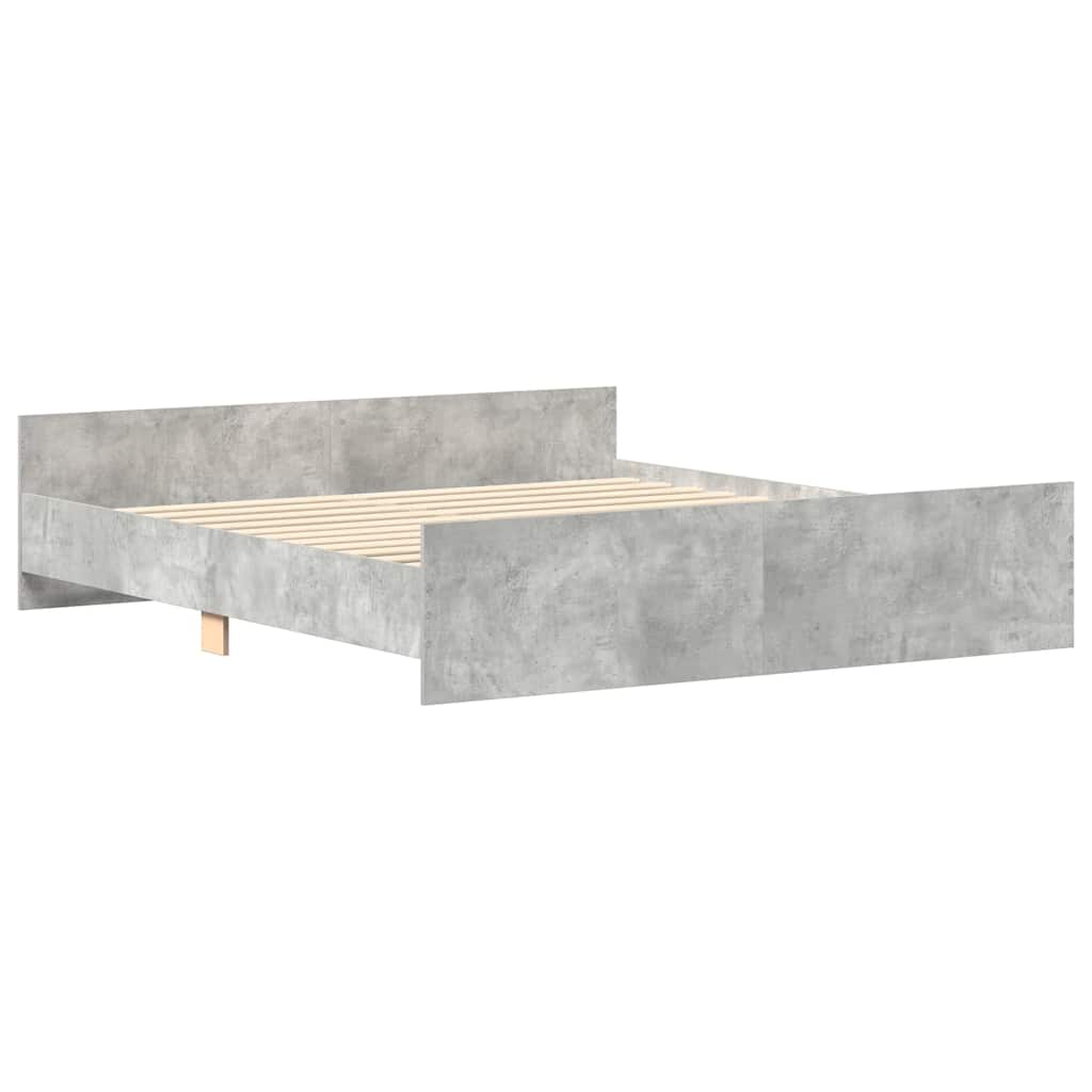 Giroletto con Testiera e Pediera Grigio Cemento 200x200 cm | homemem39