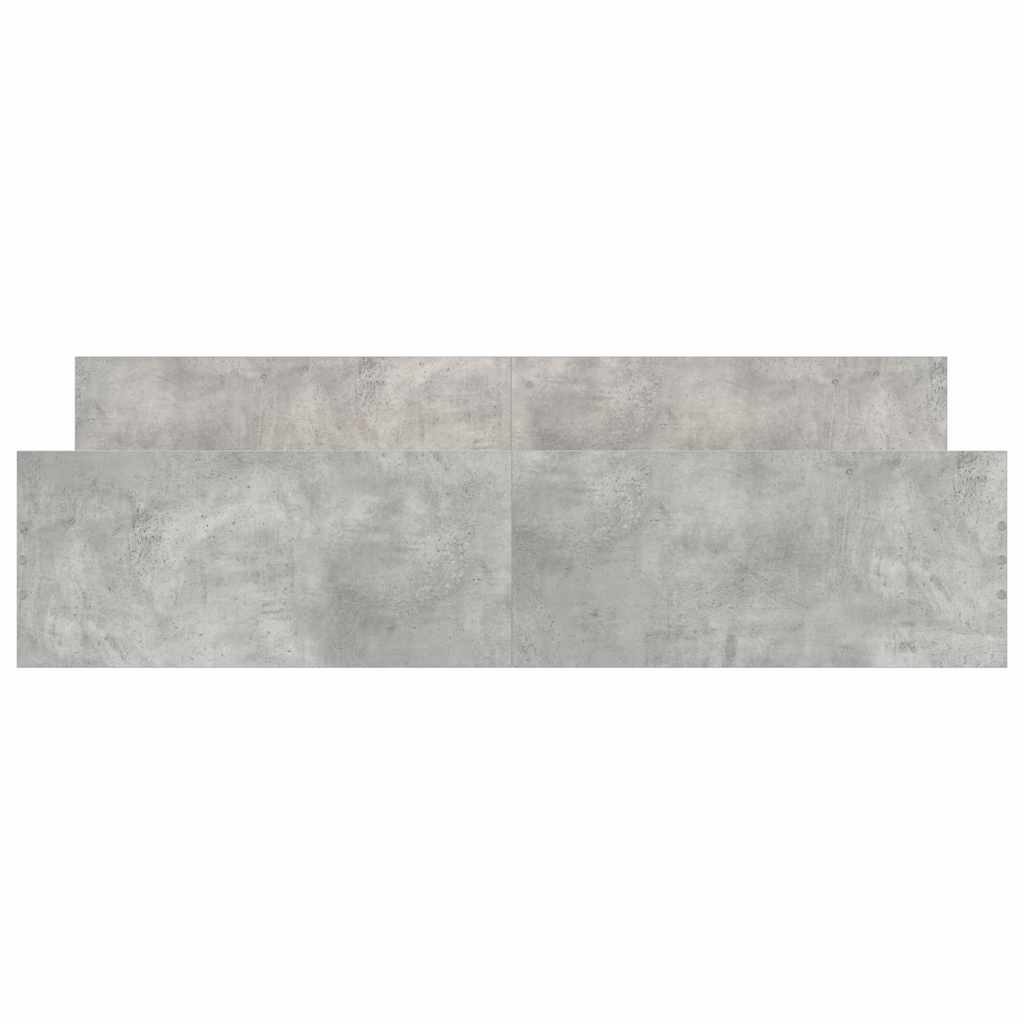 Giroletto con Testiera e Pediera Grigio Cemento 200x200 cm - homemem39