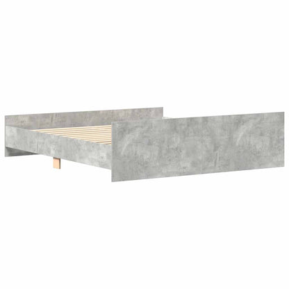 Giroletto con Testiera e Pediera Grigio Cemento 200x200 cm - homemem39
