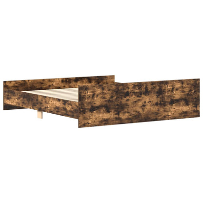 Giroletto con Testiera e Pediera Rovere Fumo 200x200 cm | homemem39