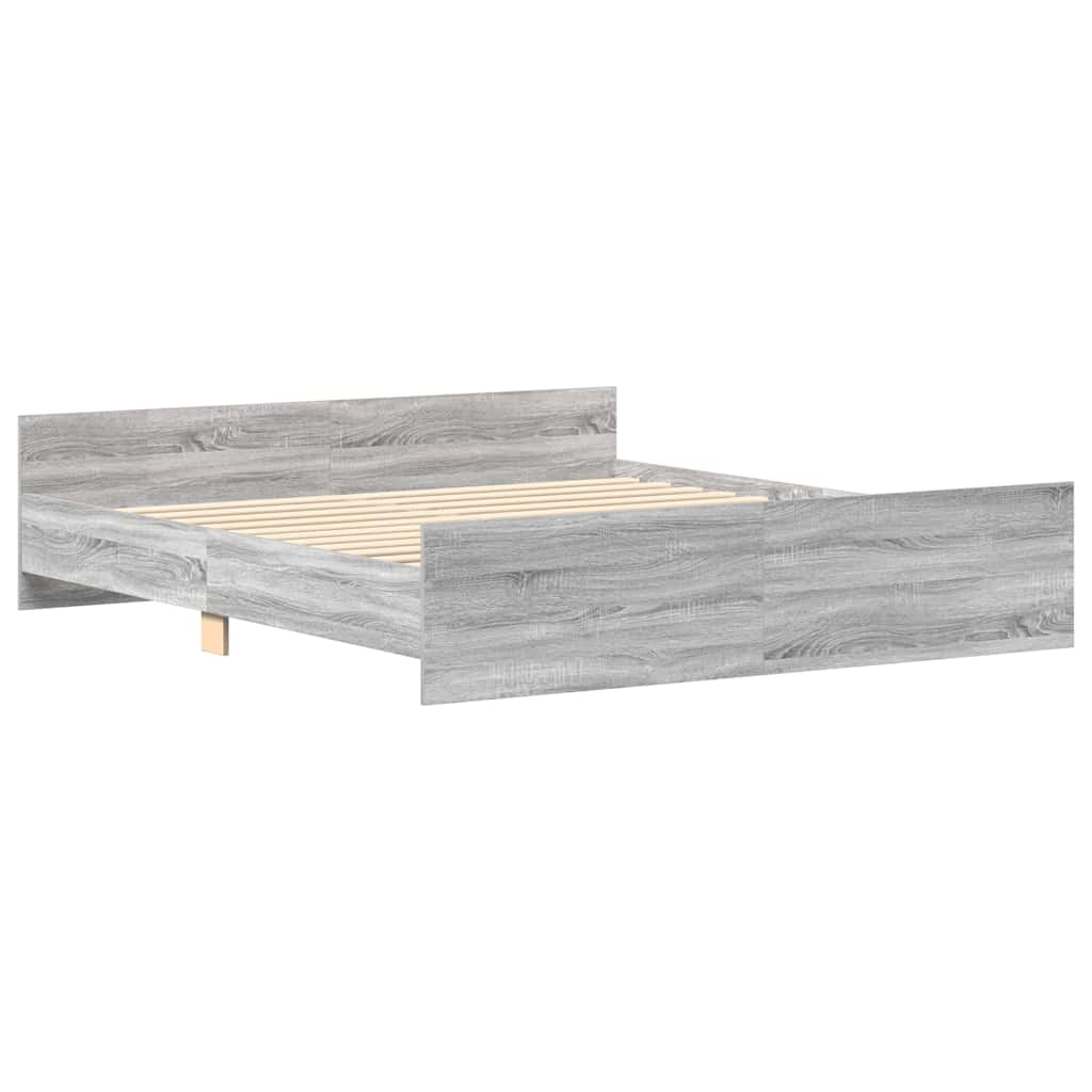 Giroletto con Testiera e Pediera Grigio Sonoma 200x200 cm | homemem39