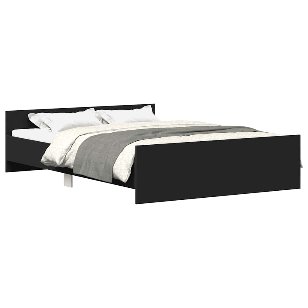 Giroletto con Testiera e Pediera Nero 120x200 cm | homemem39