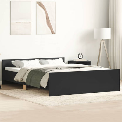 Giroletto con Testiera e Pediera Nero 120x200 cm | homemem39