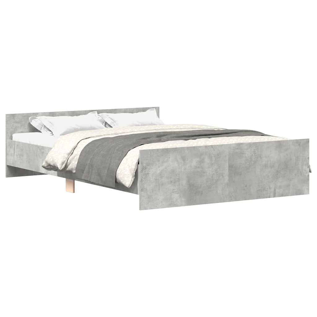 Giroletto con Testiera e Pediera Grigio Cemento 120x200 cm | homemem39