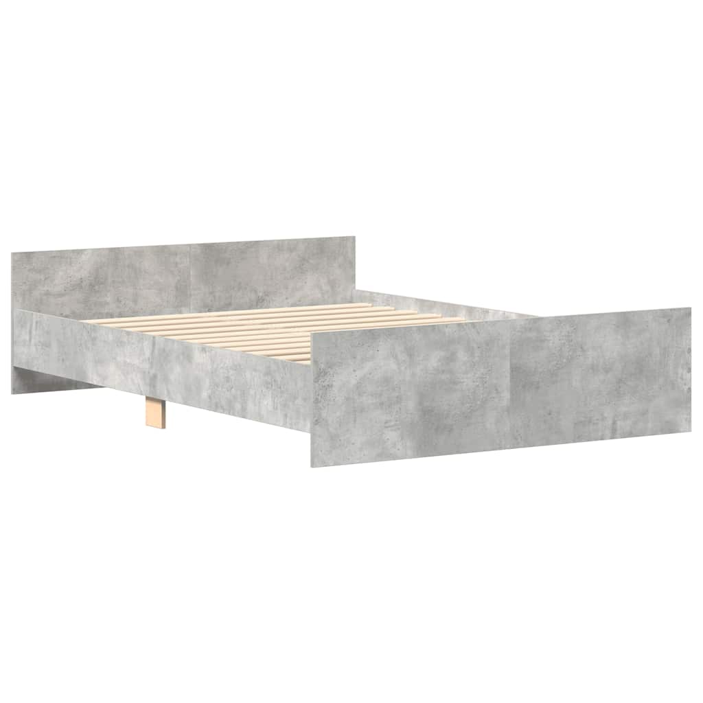 Giroletto con Testiera e Pediera Grigio Cemento 120x200 cm | homemem39