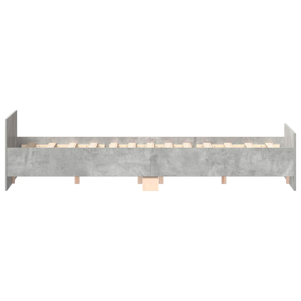 Giroletto con Testiera e Pediera Grigio Cemento 120x200 cm | homemem39