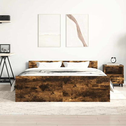 Giroletto con Testiera e Pediera Rovere Fumo 120x200 cm | homemem39