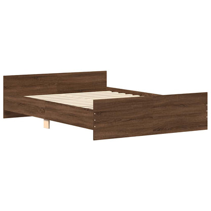 Giroletto con Testiera e Pediera Rovere Marrone 120x200 cm | homemem39