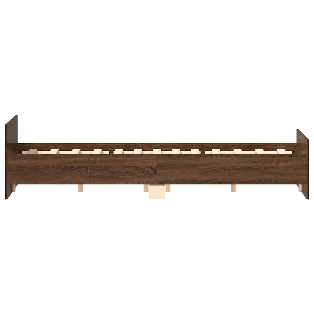 Giroletto con Testiera e Pediera Rovere Marrone 120x200 cm | homemem39