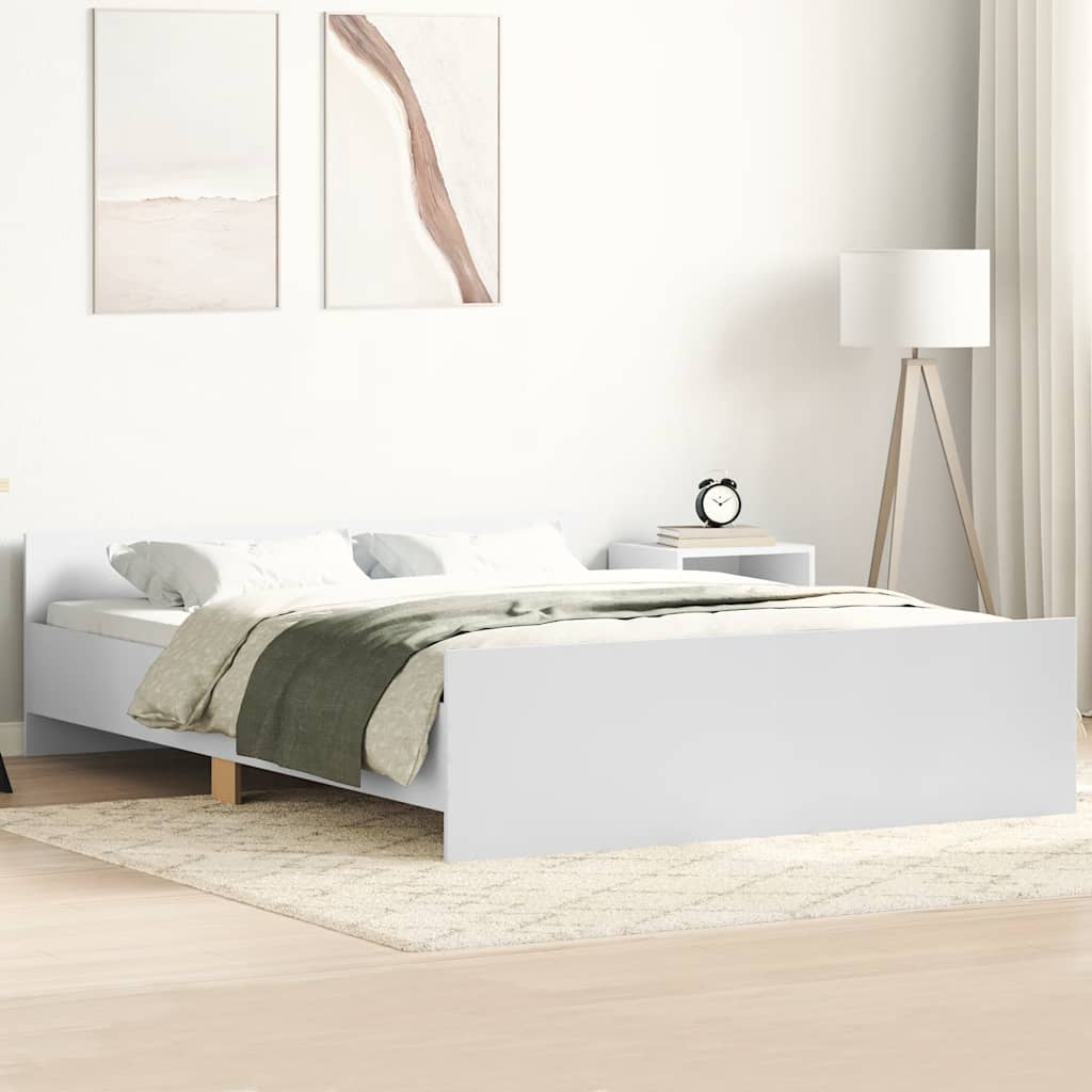 Giroletto con Testiera e Pediera Bianco 140x200 cm | homemem39