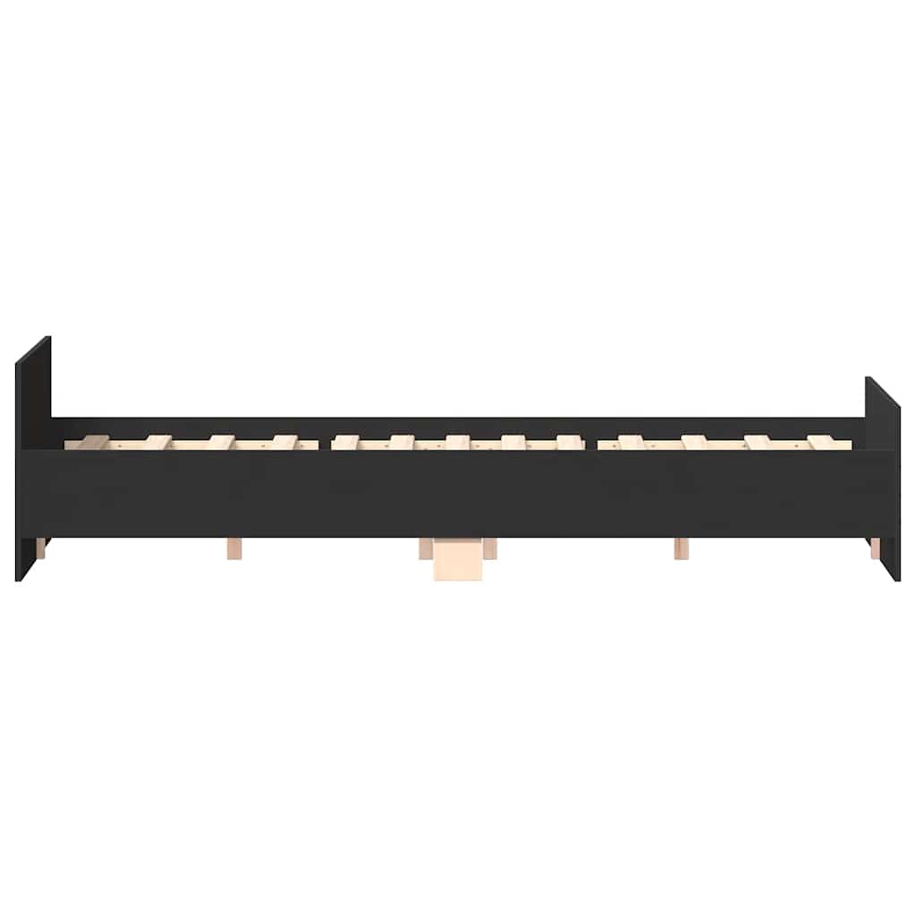 Giroletto con Testiera e Pediera Nero 140x200 cm | homemem39