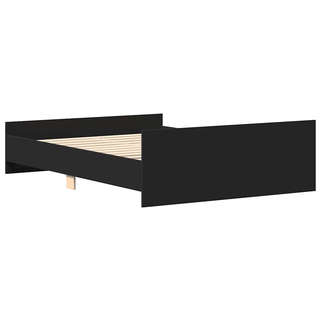 Giroletto con Testiera e Pediera Nero 140x200 cm | homemem39