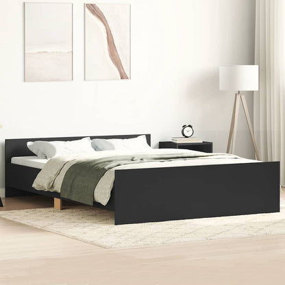 Giroletto con Testiera e Pediera Nero 140x200 cm | homemem39