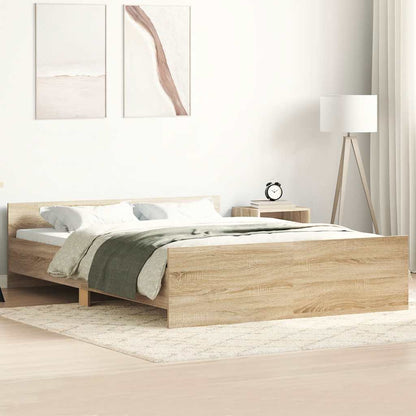 Giroletto con Testiera e Pediera Rovere Sonoma 140x200 cm | homemem39