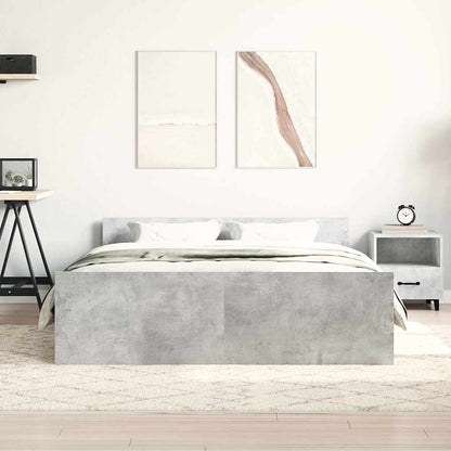 Giroletto con Testiera e Pediera Grigio Cemento 140x200 cm | homemem39