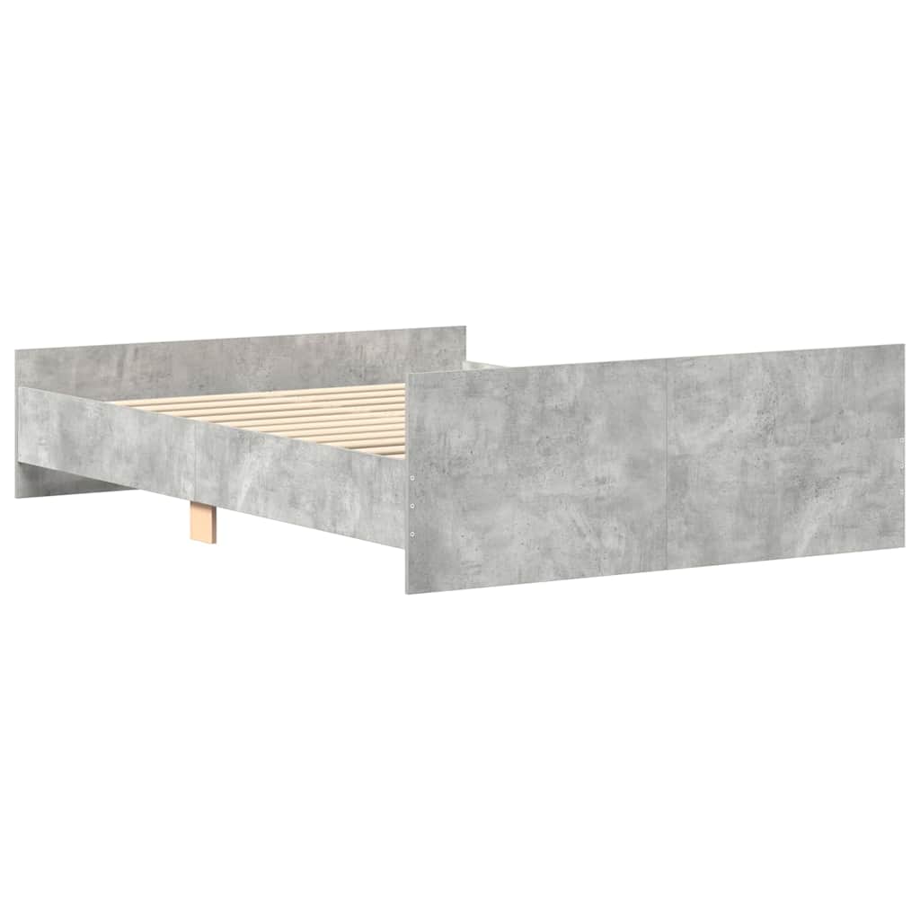 Giroletto con Testiera e Pediera Grigio Cemento 150x200 cm - homemem39
