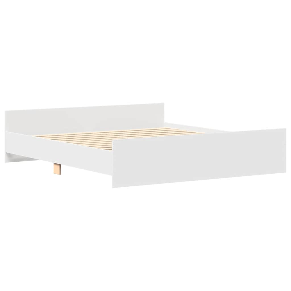 Giroletto con Testiera e Pediera Bianco 160x200 cm | homemem39