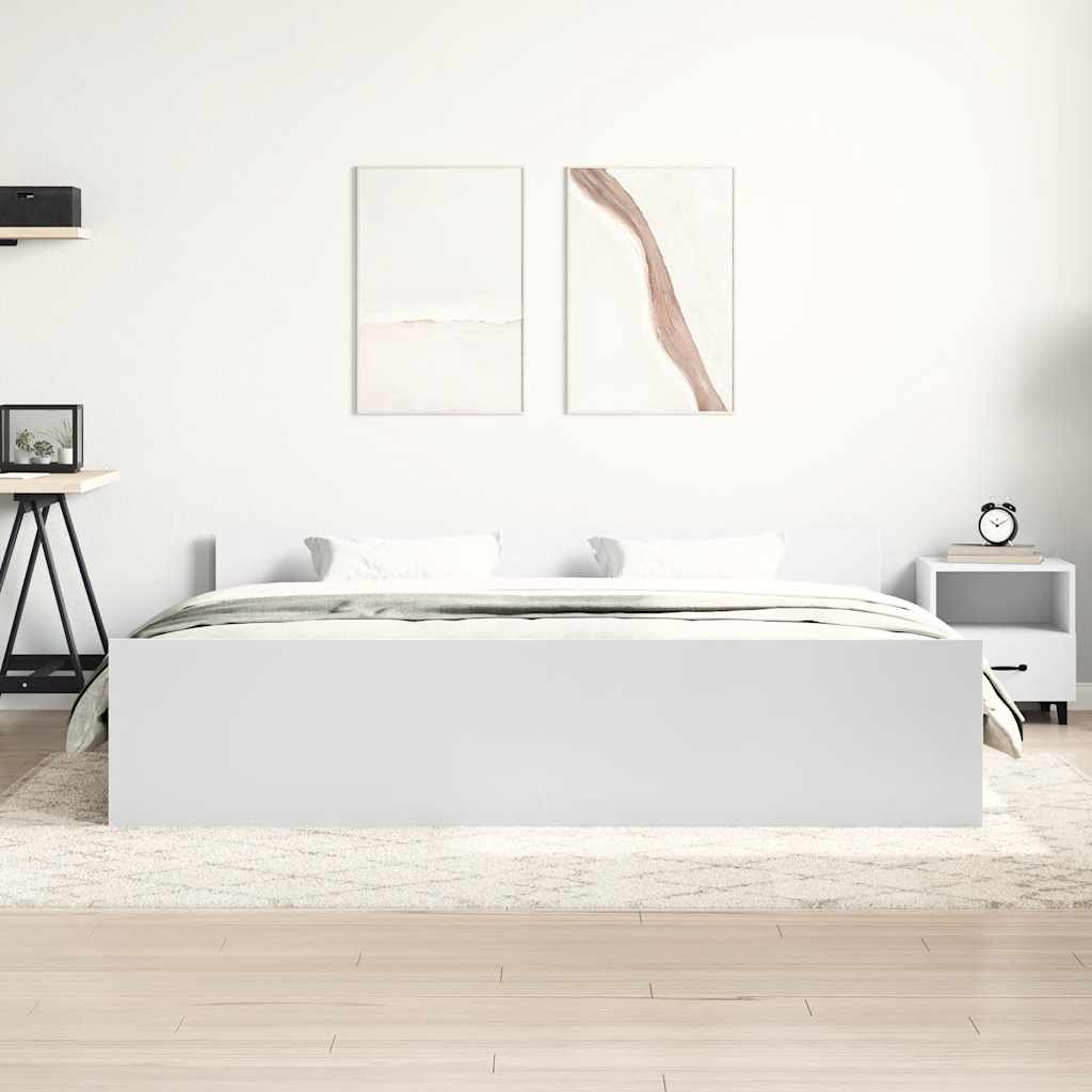 Giroletto con Testiera e Pediera Bianco 160x200 cm | homemem39