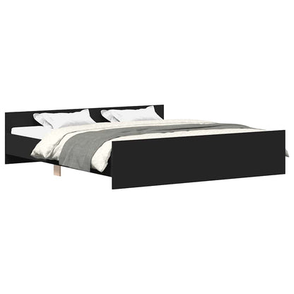 Giroletto con Testiera e Pediera Nero 160x200 cm | homemem39