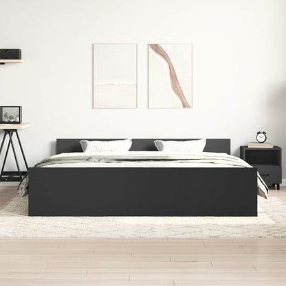 Giroletto con Testiera e Pediera Nero 160x200 cm | homemem39