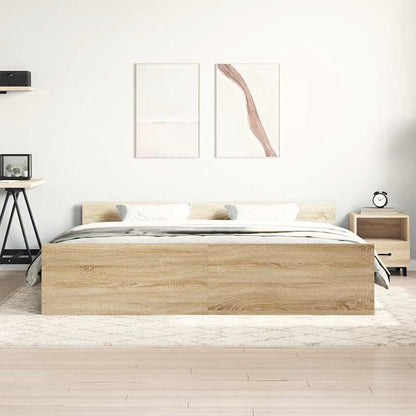 Giroletto con Testiera e Pediera Rovere Sonoma 160x200 cm | homemem39