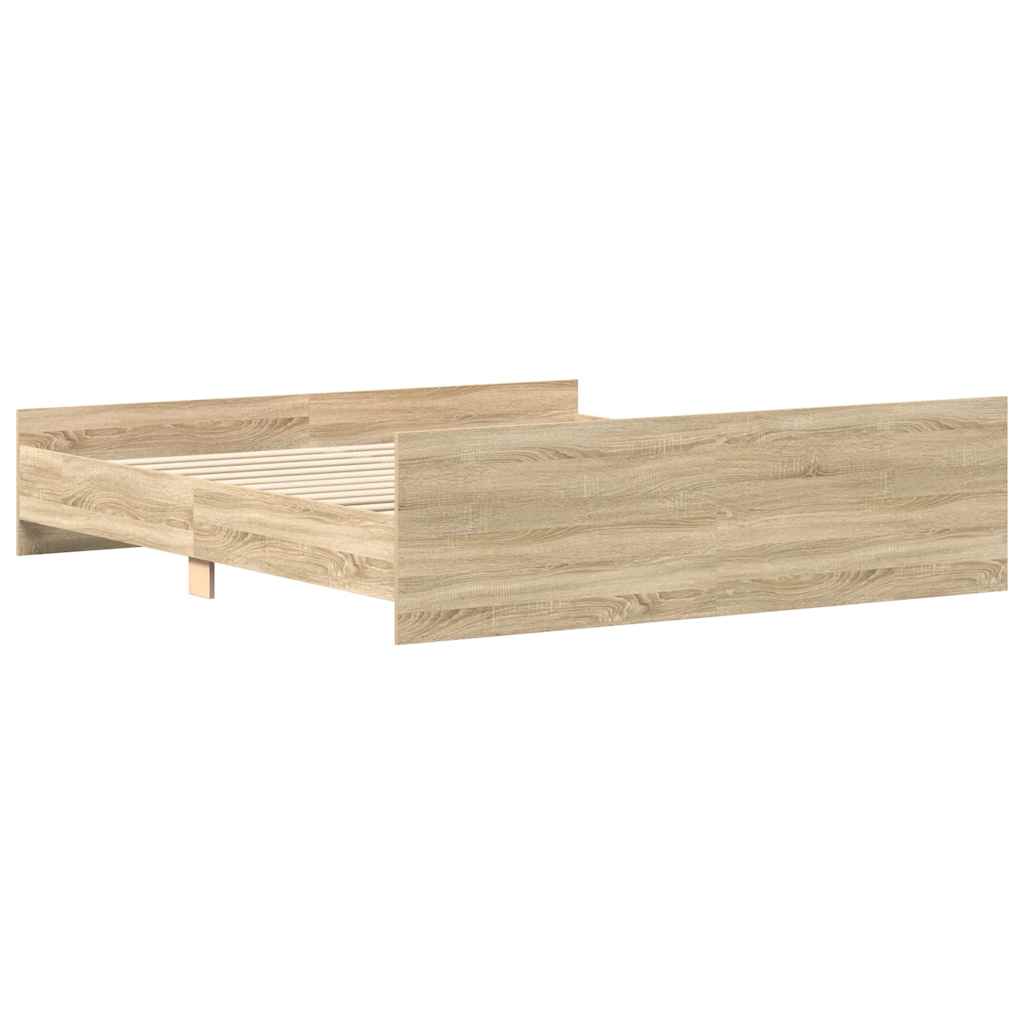 Giroletto con Testiera e Pediera Rovere Sonoma 160x200 cm | homemem39