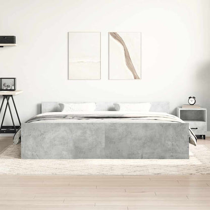 Giroletto con Testiera e Pediera Grigio Cemento 160x200 cm | homemem39
