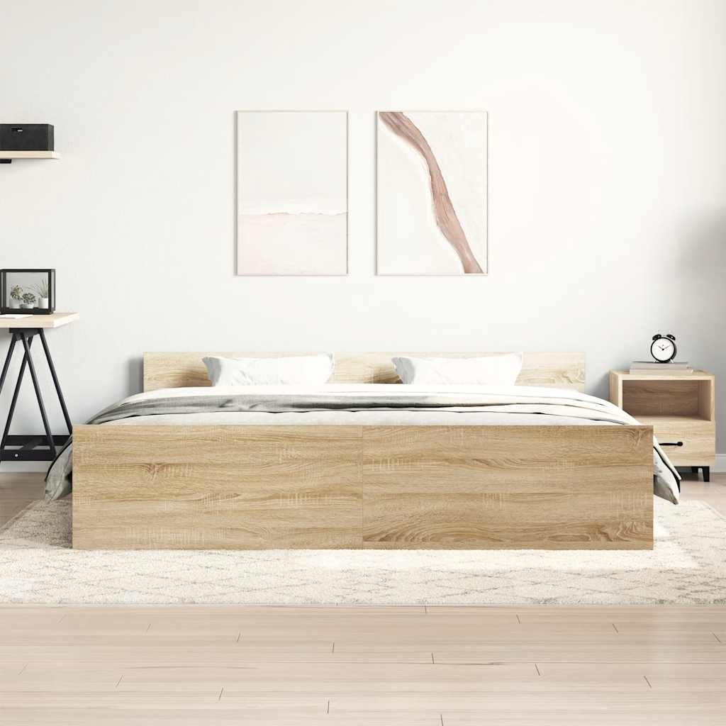 Giroletto con Testiera e Pediera Rovere Sonoma 180x200 cm | homemem39
