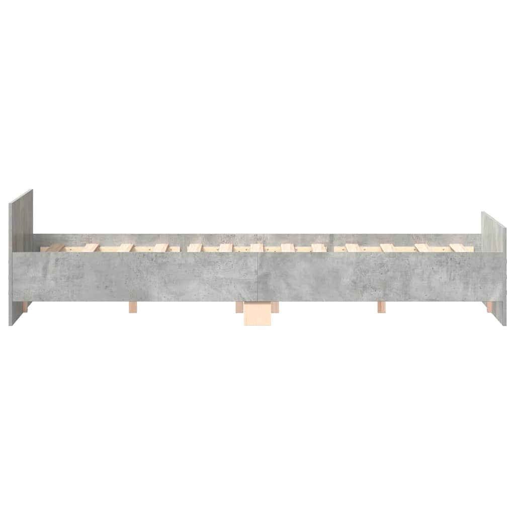 Giroletto con Testiera e Pediera Grigio Cemento 180x200 cm | homemem39